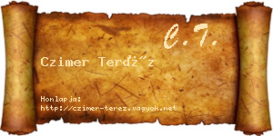 Czimer Teréz névjegykártya